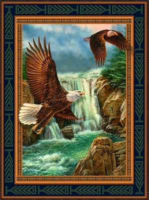 Bald Eagle Cameos 1000pc Jigsaw Puzzle by Rosemary Millette