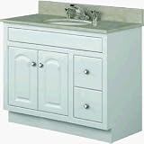 Sunnywood Prod. CW3618D Crystal White 36 X 18 Vanity Base
