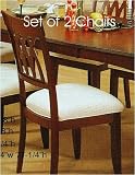 2 Cherry Finish Diamond Back Wood Dining Side Chairs