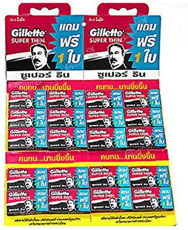 Super Thin Double Edge Razor Blades Shaving Safety 20 Boxes X 6 Pcs per card