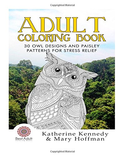 adult coloring book 30 owl designs and paisley patterns for stress relief  owl coloring book adult coloring