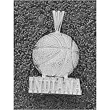 LogoArt Indiana Hoosiers Sterling Silver Basketball Pendant