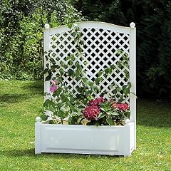 Kunstoff-und Holzverarbeitungswerk GmbH 37001 Spalier 100 x 43 x 140 cm, mit Pflanzkasten, wei�