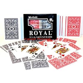  Plastic Playing Cards Double Deck with Large Numbers