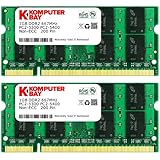 Komputerbay 2GB 2X 1GB DDR2 667MHz PC2-5300 PC2-5400 DDR2 667 (200 PIN) SODIMM Laptop Memory
