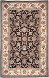Safavieh HK78A-36 Chelsea Collection 3-Feet by 6-Feet Hand-hooked Wool Area Runner, Black and Ivory