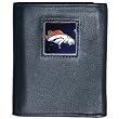 Denver Broncos Executive Leather Trifold Wallet in a Tin - NFL Football Fan Shop Sports Team Merchandise