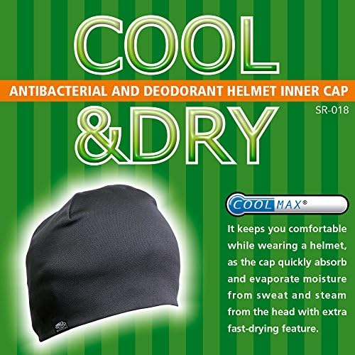Shinobu Riders INVISTA COOLMAX Quick Drying Helmet Skull Cap (Knit Cap Type) BLACK SR-018