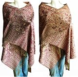 TripleLayer Jacquard Pashmina Paisley Shawl Scarf Wrap-#BG