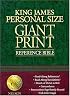 Personal Size Giant Print Reference Bible (KJV, Black Bonded Leather)