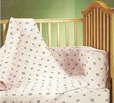 Frenchies Pink with Brown Swirls 3 Piece Crib Set