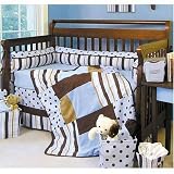 Trend Lab Blue/Brown Max 4pc Crib set