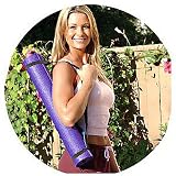 Cap Barbell 1/8 Yoga Mat w/ Carrying Strap (Purple)