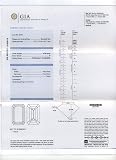 Certified Diamond (Emerald, Fair cut, 4.06 carats, D color, IF clarity)