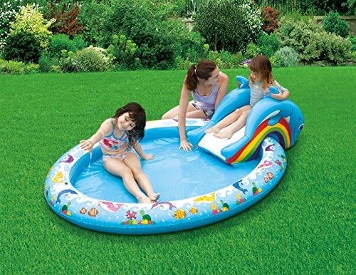 Slide & Splash Dolphin Kiddie Pool