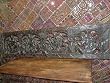 Ganesh Dancing Hindu Antique Carved Wood Headboard Art Wall Panel 72