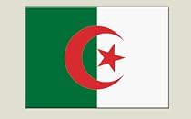 Adhésif autocollant / sticker Drapeau Algerie - 7 x 10 cm