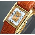 Vintage/Antique watch: Pre-owned Women's Cartier Watch Vermeil TRI-GOLD DIAL Swiss Quartz 1980's