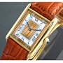 Vintage/Antique watch: Pre-owned Women's Cartier Watch Vermeil TRI-GOLD DIAL Swiss Quartz 1980's