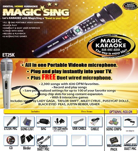 Magic Karaoke ET25K Magic Sing Plug and Sing 2,300 Mix Tagalog English Songs