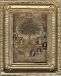 Dollhouse Artwork Framed Vintage Look Family Tree in Gold Frame