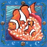 Underwater Clown Fish Canvas Reproduction