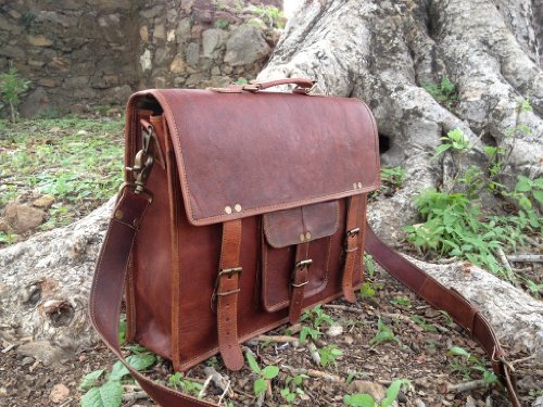Genuine Men's Auth Real Leather Messenger Laptop Briefcase Satchel Mens Bag On Sale