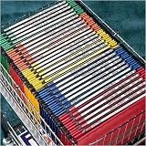 Axcess PolyMAGNIfiles Hanging File Folder, Letter Size, V-Bottom, Assorted File Colors