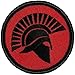 Retro Red and Black Spartan Helmet Silhouette 2012 Patrol Patch - 2