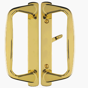 Aspen Zinc Die-Cast Sliding Glass Door Handle in Polished Brass Finish