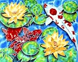 Koi Pond. Fine Art. Limited Edition Giclee Print by Daniel Jean-Baptiste. 30 x 24. Display in Your Home or Office.