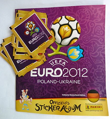 UEFA Euro 2012 Poland-Ukraine: EM 2012 Panini Fußball Stickeralbum + 10 Sticker-Tüten