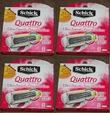 32 Schick Quattro Women's Razor Blades Refills Cartridges 4*8