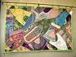 Handmade Vintage Sari Tapestry Parrot Green Wall Hanging