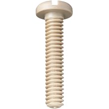 PEEK Machine Screw, Pan Head, Slotted Drive