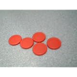 1986MiltonBradleyCo.,MiltonBradleyTorpedoRun!FloorWarSeries5piece#4740RedAmmoChips(5RedChipsOnly)(ForSparePartstomakesetcomplete)
