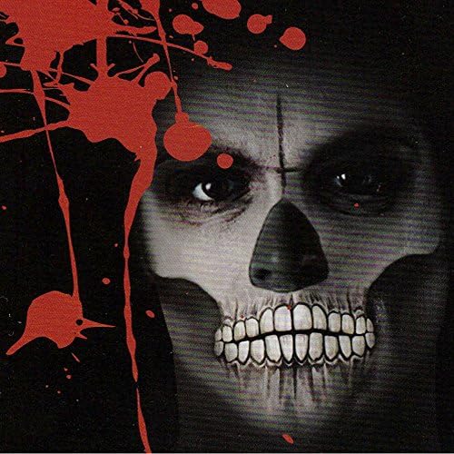 Big Mouth Skull Face Tattoo Sticker Halloween Tattoo Make Up