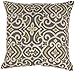 Pillow Perfect Gray/Greenish-Yellow Damask 24.5-Inch Floor Pillow