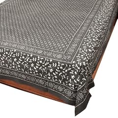 Edle Heimtextilien,Baumwollbett�cher mit Blockdruck 218 x 264 cm