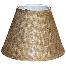 A Ray Of Light 6129BUR 6-Inch by 12-Inch by 9-Inch Brown Burlap Empire Hardback Shade