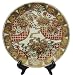 Decorative Chinese hand painted porcelain plate with gold filigree (649) - satsuma