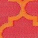 Fab Habitat Reversible Rugs | Indoor or Outdoor Use | Stain Resistant, Easy to Clean Weather Resistant Floor Mats | Tangier - Orange Peel & Rouge Red (4' x 6')