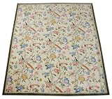 (free shipping) 10'x14' F178LY-33Original French Savonnerie Weave Rug This rug is a reproduction of antique French Savonnerie weave, handknotted in China using 100% New Zealand wool, done exactly as it was in France a century ago. The Savonnerie workshops were set up in Paris by Pierre DuPont in 1628 with supervision of Henry IV. Savonnerie rugs were mainly woven for palaces by special orders. These designs produced under the direction of artists of the royal courts consisted of naturalistic floral motifs, coats of arms and heraldic devices and some architectural motifs. Many rugs echoed the elegant ceilings of the rooms for which they were commissioned. The greatest period for Savonnerie rugs was between 1650 and 1789. Their production was interrupted by the French Revolution, and finally in 1825, the Savonnerie workshops were moved to the Gobelins. In 1990s, all the production moved to China due to the high labour cost in France. View our full collections at www.18thcenturytapestries.com