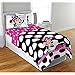 Disney Minnie Mouse Twin or Full Black & Pink Polka dot Comforter Bedspread