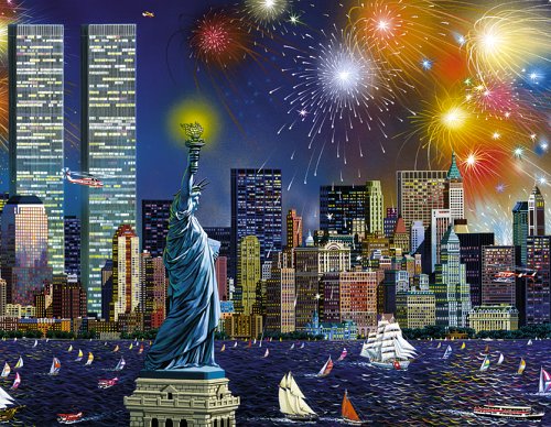Childrens Toyshop  Toys : Sunsout Manhattan Celebration 1000 Piece Jigsaw Puzzle