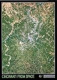 Cincinnati From Space, Art Poster, size 20