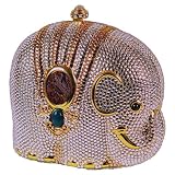 Elephant Shape Purse with Light Topaz and Clear Swarovski Crystals