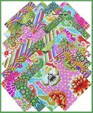 Kaffe Fassett 6.5 SWEET PASTEL Fabric Squares Quilting Kit