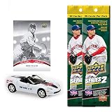 Upper Deck Cleveland Indians Bob Feller MLB Chevrolet Corvette w/ HOF Trading Card & 2 Packs of 08 Upper Deck Series