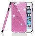 MEKO Shiny Sparkle Glitter Bling Case - Built-in Glitter Premium Soft Gel Flexible Firm Rubber Shock Absorbing Bumper Case [Scratch Resistant] for iPhone 6/6S- (Pink)